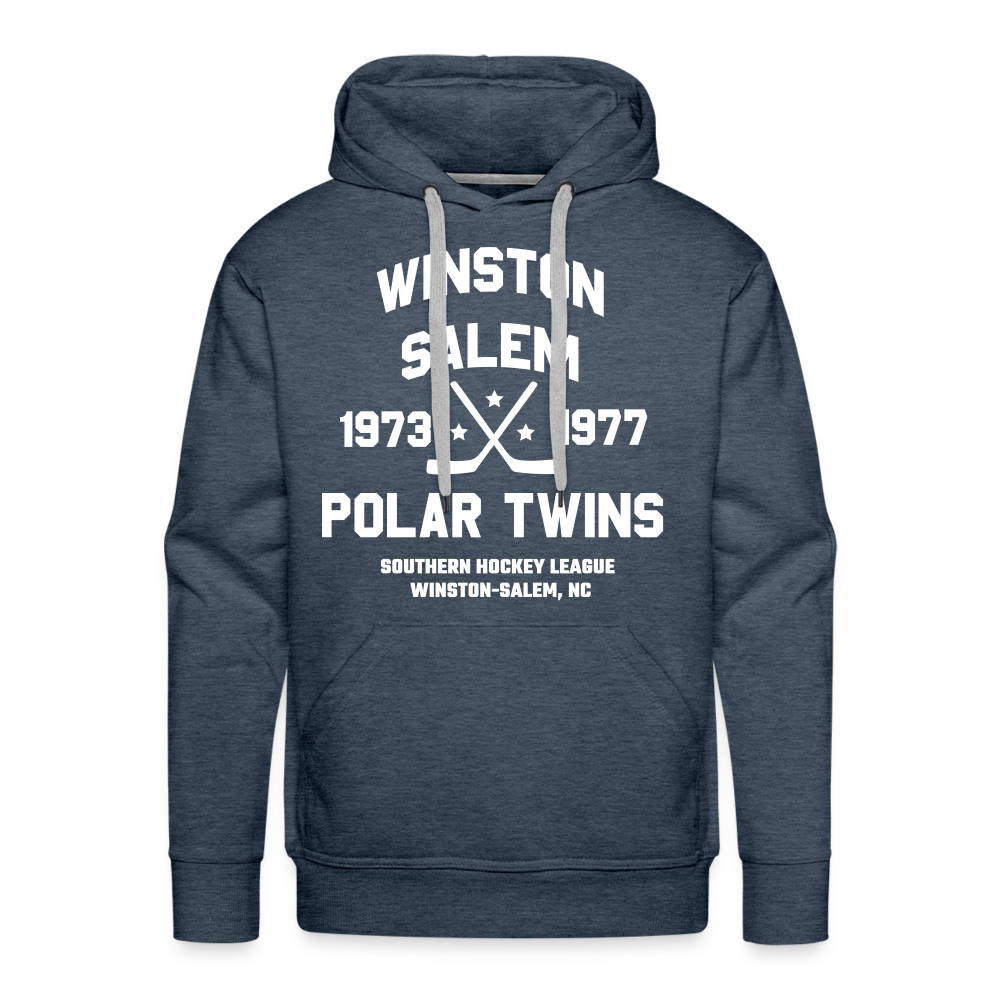 Winston-Salem Polar Twins Double Sided Premium Hoodie - heather denim